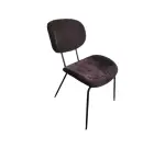 Chaise empilable velours noir DESIR 9 - Reconditionné