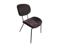 Chaise empilable velours noir DESIR 9 - Reconditionné