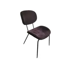 Chaise empilable velours noir DESIR 9 - Reconditionné