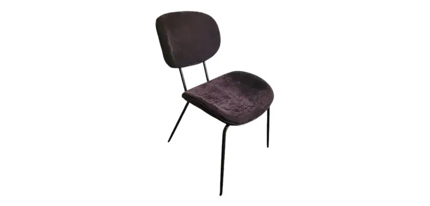Chaise empilable velours noir DESIR 9 - Reconditionné