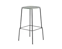 Tabouret mi-haut (lounge) vert olive/noir SPASKA - Reconditionné