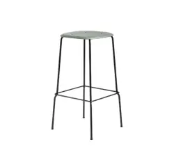 Tabouret mi-haut (lounge) vert olive/noir SPASKA - Reconditionné