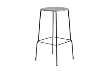 Tabouret mi-haut (lounge) vert olive/noir SPASKA - Reconditionné
