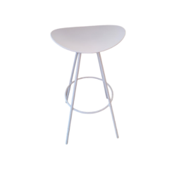 Tabouret haut blanc SHIRLEY - Reconditionné