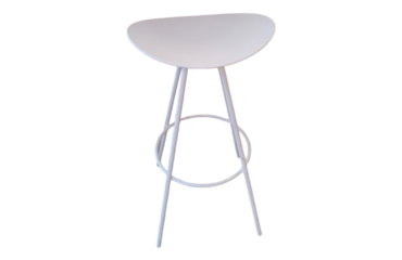 Tabouret haut blanc SHIRLEY - Reconditionné