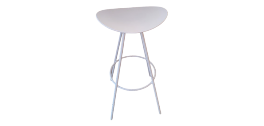 Tabouret haut blanc SHIRLEY - Reconditionné