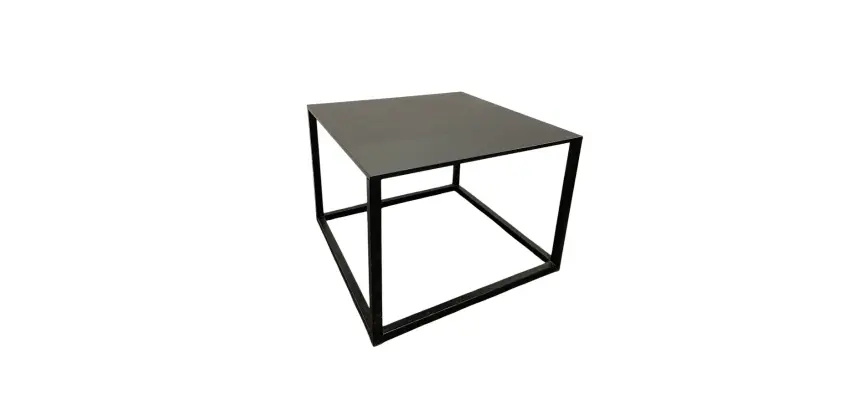 Table basse carrée noire métal 40x40 H30 MANON - Reconditionné
