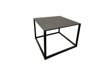 Table basse carrée noire métal 50x50 H36 MANON - Reconditionné