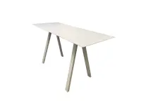 Table de réunion haute 200x80 H107 Blanc Blanc MANON - Reconditionné