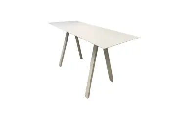 Table de réunion haute 200x80 H107 Blanc Blanc MANON - Reconditionné