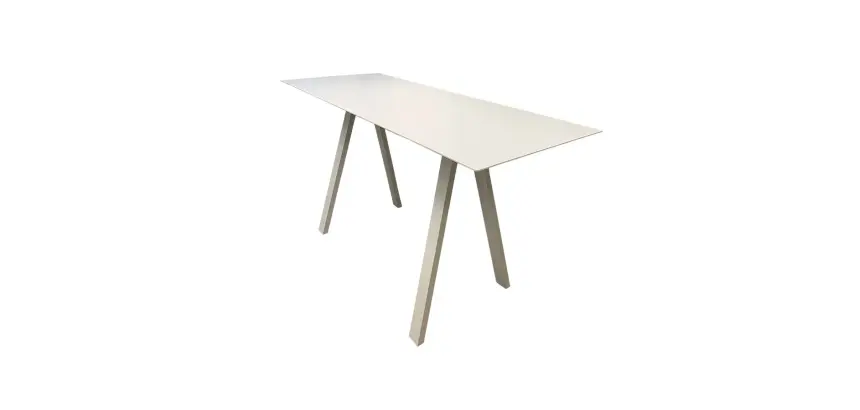 Table de réunion haute 200x80 H107 Blanc Blanc MANON - Reconditionné