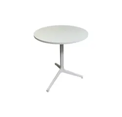 Table cafétéria ronde diamètre 70 H75 Blanc-Blanc MANON - Reconditionné