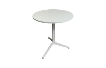 Table cafétéria ronde diamètre 70 H75 Blanc-Blanc MANON - Reconditionné