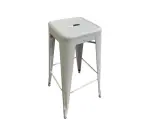 Tabouret haut Tolix blanc H75 MANON - Reconditionné