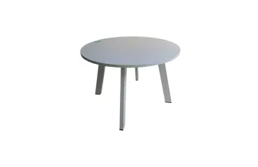 Table de réunion ronde D.110 cm blanche MANON - Reconditionné