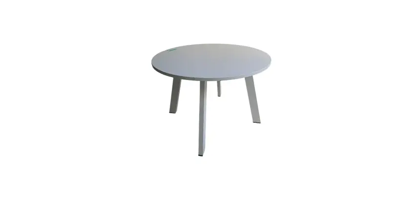 Table de réunion ronde D.110 cm blanche MANON - Reconditionné