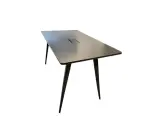 Table de réunion Steelcase trapèze haute Gris foncé 200x110x80 H110 MANON - Reconditionné