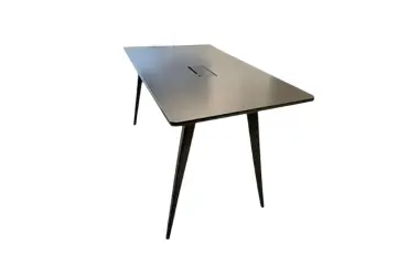 Table de réunion Steelcase trapèze haute Gris foncé 200x110x80 H110 MANON - Reconditionné
