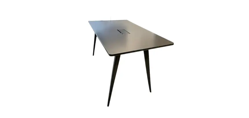 Table de réunion Steelcase trapèze haute Gris foncé 200x110x80 H110 MANON - Reconditionné