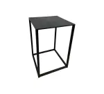 Table d'appoint haute carrée noire métal 40x40 H61 MANON - Reconditionné