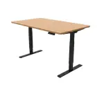 Bureau électrique 120x80 DEBBIE bois et noir - Reconditionné