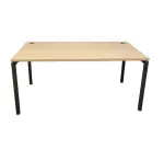Bureau individuel 160x80 cm Chêne/Noir CAMARGUE - Reconditionné