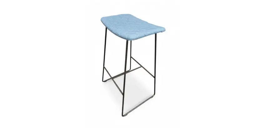 Tabouret haut Tao bleu WORA - Reconditionné