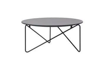 Table basse noire en bois WORA - Reconditionné