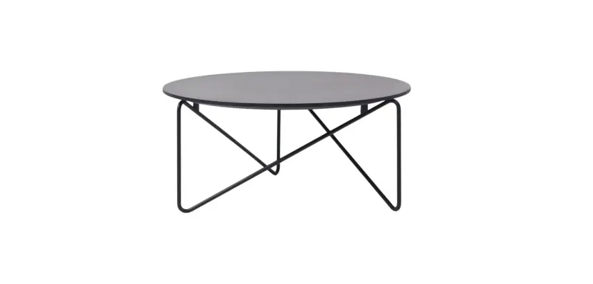 Table basse noire en bois WORA - Reconditionné
