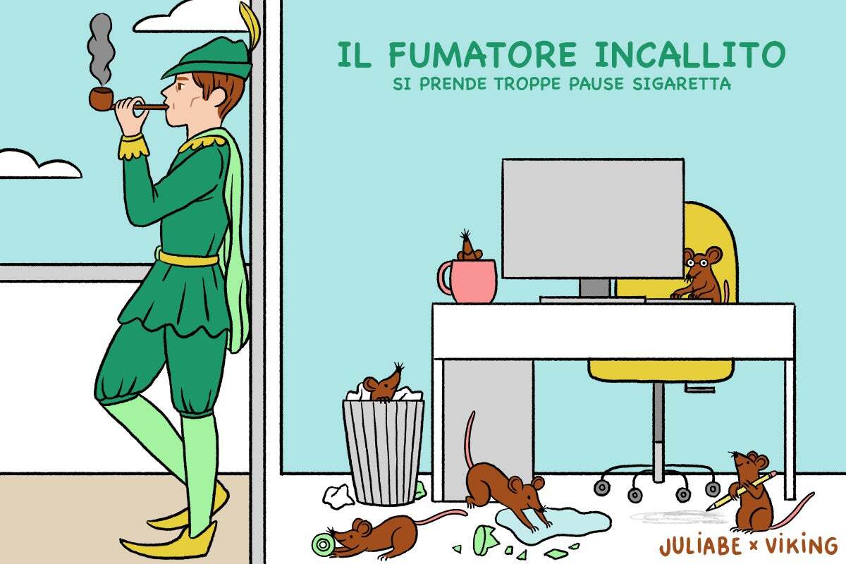 fumatore in ufficio