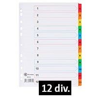 intercalaires 12 divisions
