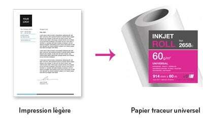 Papier traceur universel pour impression légère