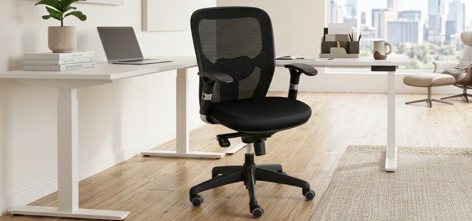 Anzio chaise de bureau classe dans un bureau épuré