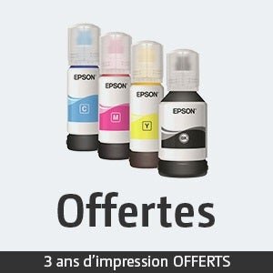 Imprimantes à réservoir fournies avec bouteilles offertes