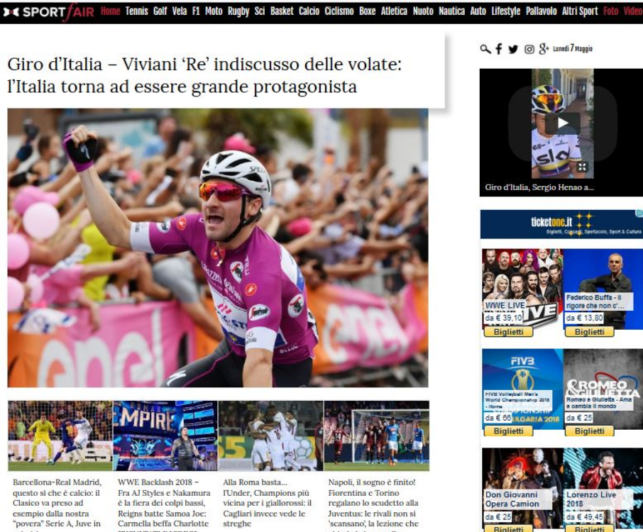 Pagina web di sportfair.it