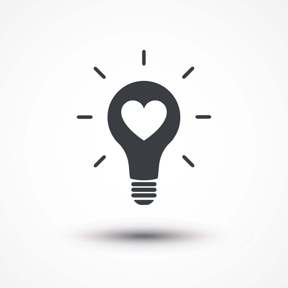 lampadina con cuore