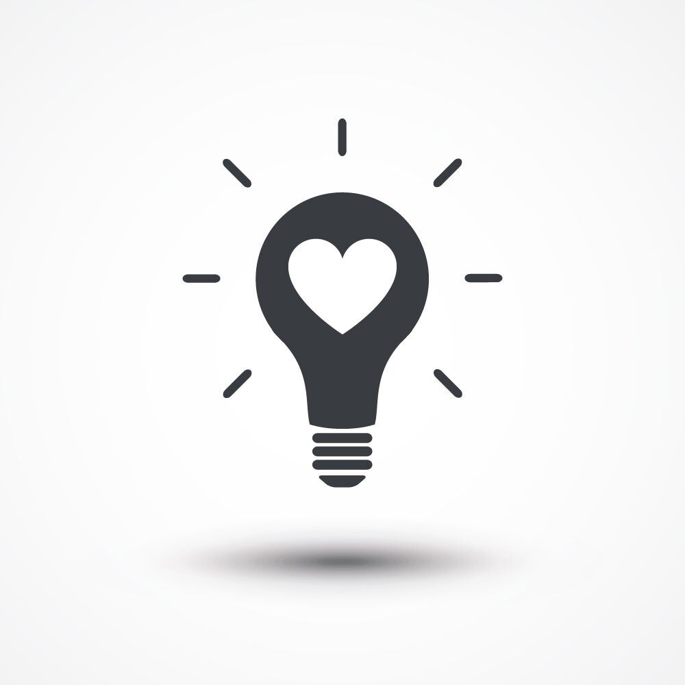 lampadina con cuore