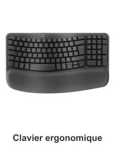 Clavier ergonomique courbé