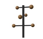 Porte manteau welcome unilux noir avec pateres en bois