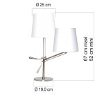 Lampe inclinéa unilux métal brossé
