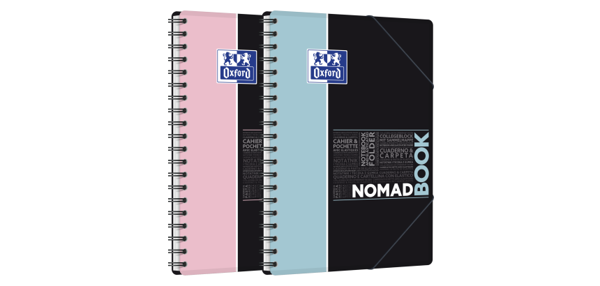 Nomadbook Oxford Pastel Etudiant Integrale 195X285 160P Optik P. Seyes+Tag Polypro Assorti