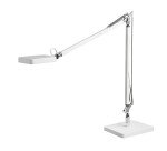 Lampe Tomio unilux 2,0 led double bras sur socle blanche