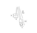 Liseuse flexible led couleur avec  tete tournante unilux