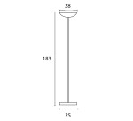 Lampadaire led first unilux prise europe gris métal