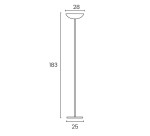 Lampadaire dely 2.0 led unilux prise europe