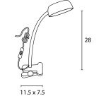 Lampe samy unilux clipsable led prise europe blanche