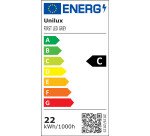 Lampadaire led first unilux prise europe gris métal