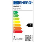 Lampe mendy unilux led prise europe blanche