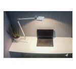 Lampe Tomio unilux 2,0 led double bras sur socle blanche
