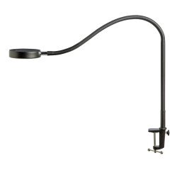 Lampe led flexiled pince prise unilux noir